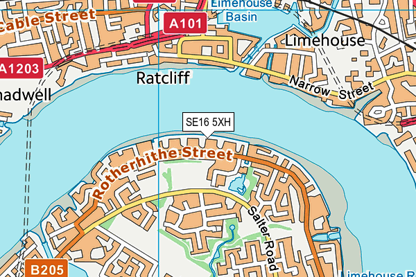 SE16 5XH map - OS VectorMap District (Ordnance Survey) SE16 5XH map - OS VectorMap District (Ordnance Survey)