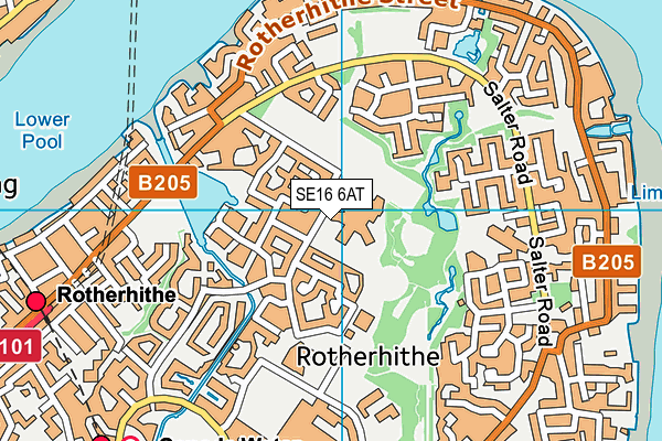SE16 6AT map - OS VectorMap District (Ordnance Survey) SE16 6AT map - OS VectorMap District (Ordnance Survey)