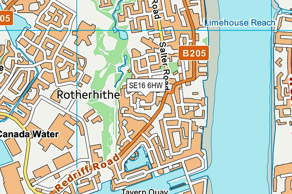 SE16 6HW map - OS VectorMap District (Ordnance Survey) SE16 6HW map - OS VectorMap District (Ordnance Survey)