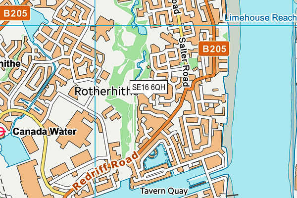 SE16 6QH map - OS VectorMap District (Ordnance Survey) SE16 6QH map - OS VectorMap District (Ordnance Survey)