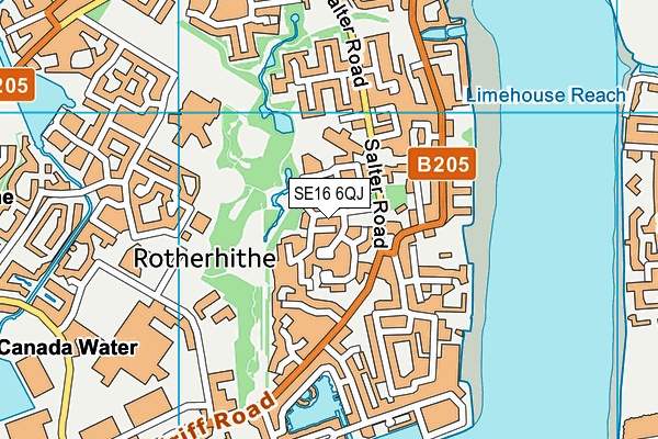 SE16 6QJ map - OS VectorMap District (Ordnance Survey) SE16 6QJ map - OS VectorMap District (Ordnance Survey)