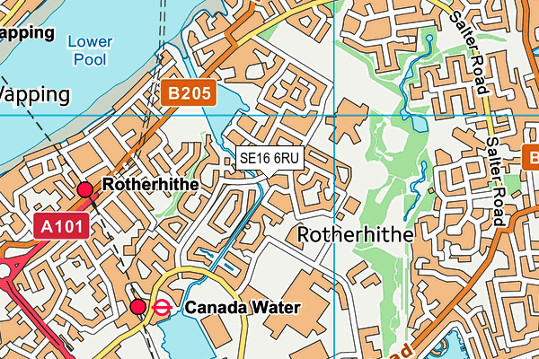 SE16 6RU map - OS VectorMap District (Ordnance Survey) SE16 6RU map - OS VectorMap District (Ordnance Survey)