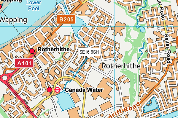 SE16 6SH map - OS VectorMap District (Ordnance Survey) SE16 6SH map - OS VectorMap District (Ordnance Survey)
