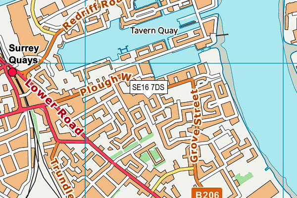 SE16 7DS map - OS VectorMap District (Ordnance Survey) SE16 7DS map - OS VectorMap District (Ordnance Survey)