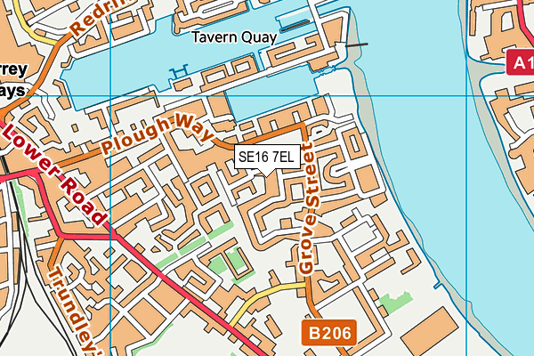 SE16 7EL map - OS VectorMap District (Ordnance Survey) SE16 7EL map - OS VectorMap District (Ordnance Survey)