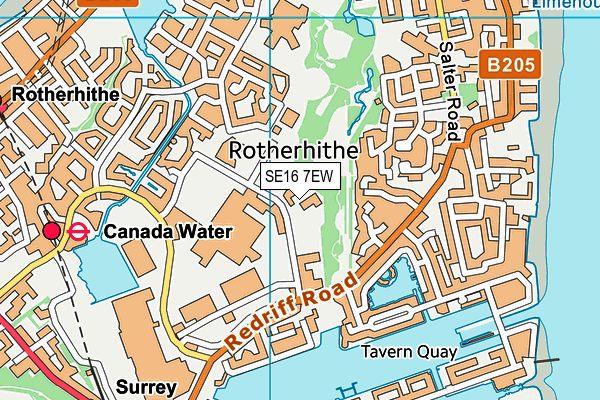 SE16 7EW map - OS VectorMap District (Ordnance Survey) SE16 7EW map - OS VectorMap District (Ordnance Survey)