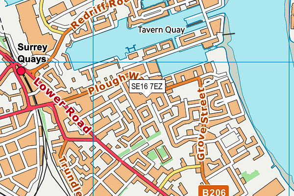 SE16 7EZ map - OS VectorMap District (Ordnance Survey) SE16 7EZ map - OS VectorMap District (Ordnance Survey)