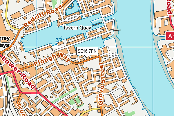 SE16 7FN map - OS VectorMap District (Ordnance Survey) SE16 7FN map - OS VectorMap District (Ordnance Survey)
