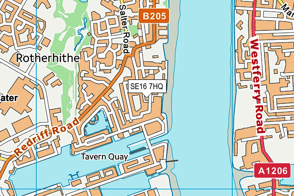 SE16 7HQ map - OS VectorMap District (Ordnance Survey) SE16 7HQ map - OS VectorMap District (Ordnance Survey)