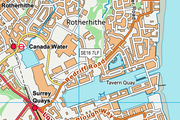 SE16 7LF map - OS VectorMap District (Ordnance Survey) SE16 7LF map - OS VectorMap District (Ordnance Survey)
