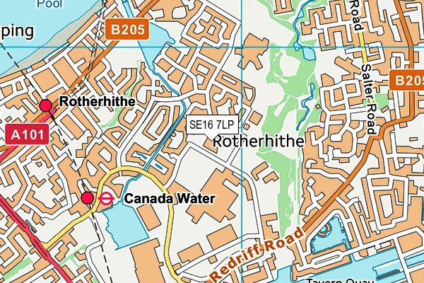 SE16 7LP map - OS VectorMap District (Ordnance Survey) SE16 7LP map - OS VectorMap District (Ordnance Survey)