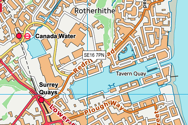 SE16 7PN map - OS VectorMap District (Ordnance Survey) SE16 7PN map - OS VectorMap District (Ordnance Survey)