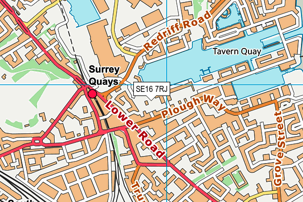 SE16 7RJ map - OS VectorMap District (Ordnance Survey) SE16 7RJ map - OS VectorMap District (Ordnance Survey)