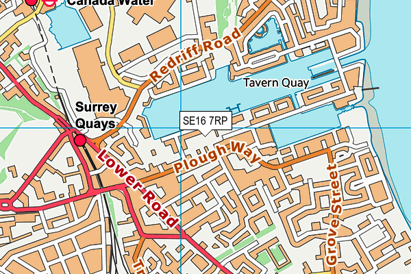 SE16 7RP map - OS VectorMap District (Ordnance Survey) SE16 7RP map - OS VectorMap District (Ordnance Survey)