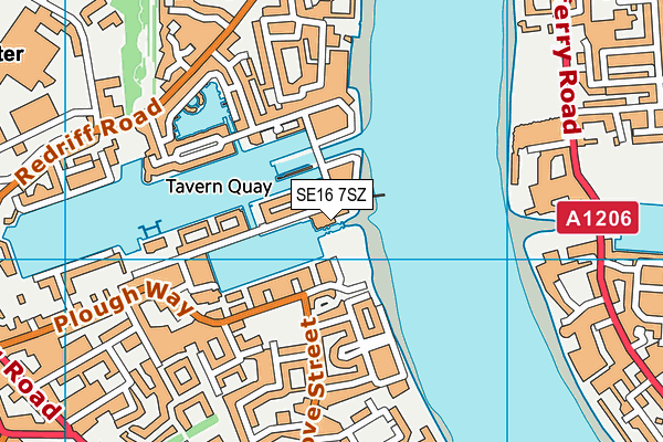 SE16 7SZ map - OS VectorMap District (Ordnance Survey) SE16 7SZ map - OS VectorMap District (Ordnance Survey)
