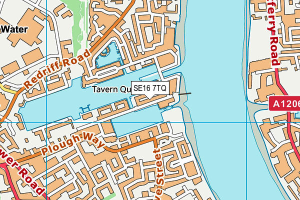 SE16 7TQ map - OS VectorMap District (Ordnance Survey) SE16 7TQ map - OS VectorMap District (Ordnance Survey)