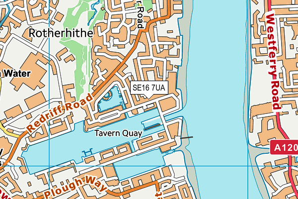 SE16 7UA map - OS VectorMap District (Ordnance Survey) SE16 7UA map - OS VectorMap District (Ordnance Survey)