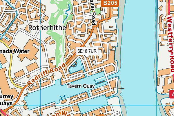 SE16 7UR map - OS VectorMap District (Ordnance Survey) SE16 7UR map - OS VectorMap District (Ordnance Survey)
