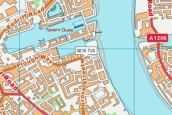 SE16 7UX map - OS VectorMap District (Ordnance Survey) SE16 7UX map - OS VectorMap District (Ordnance Survey)
