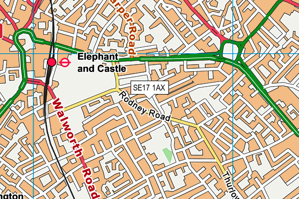 SE17 1AX map - OS VectorMap District (Ordnance Survey) SE17 1AX map - OS VectorMap District (Ordnance Survey)