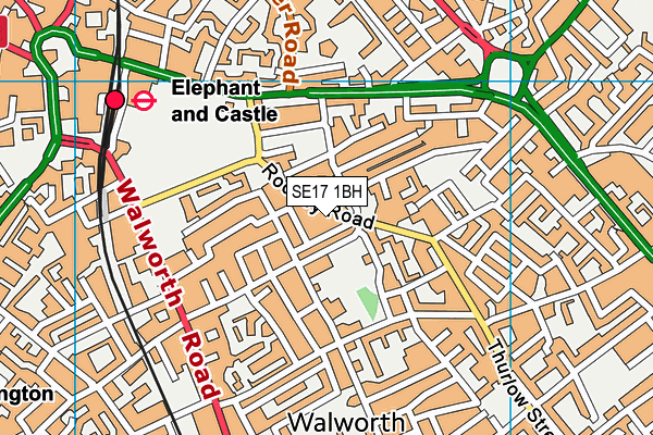 SE17 1BH map - OS VectorMap District (Ordnance Survey) SE17 1BH map - OS VectorMap District (Ordnance Survey)