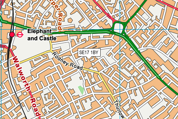 SE17 1BY map - OS VectorMap District (Ordnance Survey) SE17 1BY map - OS VectorMap District (Ordnance Survey)