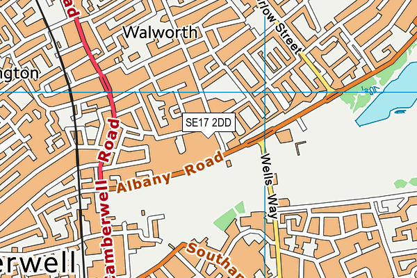 SE17 2DD map - OS VectorMap District (Ordnance Survey) SE17 2DD map - OS VectorMap District (Ordnance Survey)