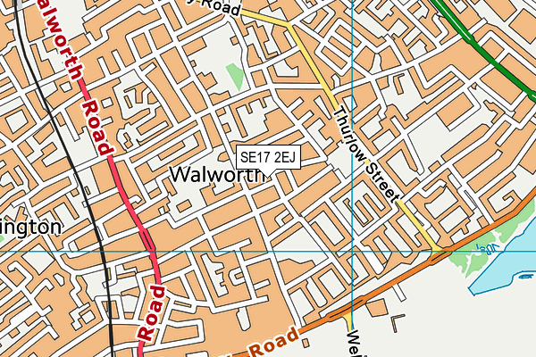 SE17 2EJ map - OS VectorMap District (Ordnance Survey) SE17 2EJ map - OS VectorMap District (Ordnance Survey)