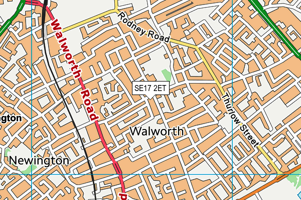 SE17 2ET map - OS VectorMap District (Ordnance Survey) SE17 2ET map - OS VectorMap District (Ordnance Survey)