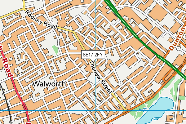 SE17 2FY map - OS VectorMap District (Ordnance Survey) SE17 2FY map - OS VectorMap District (Ordnance Survey)