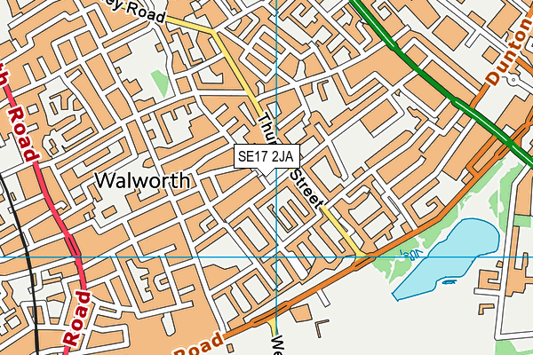 SE17 2JA map - OS VectorMap District (Ordnance Survey) SE17 2JA map - OS VectorMap District (Ordnance Survey)
