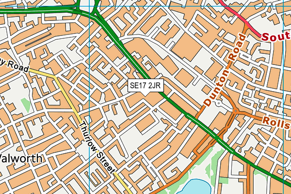 SE17 2JR map - OS VectorMap District (Ordnance Survey) SE17 2JR map - OS VectorMap District (Ordnance Survey)