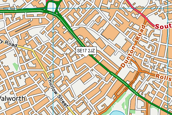 SE17 2JZ map - OS VectorMap District (Ordnance Survey) SE17 2JZ map - OS VectorMap District (Ordnance Survey)