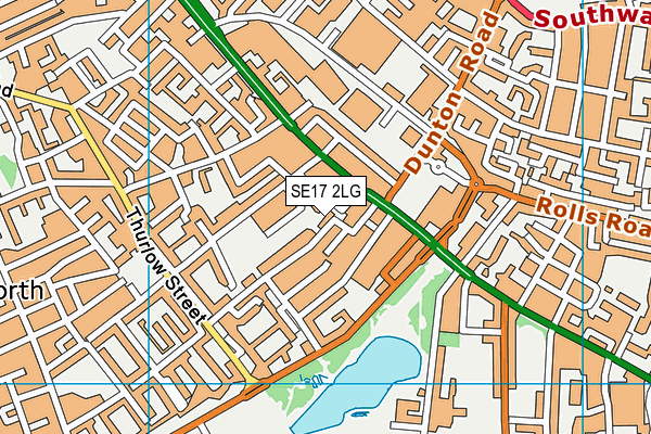 SE17 2LG map - OS VectorMap District (Ordnance Survey) SE17 2LG map - OS VectorMap District (Ordnance Survey)