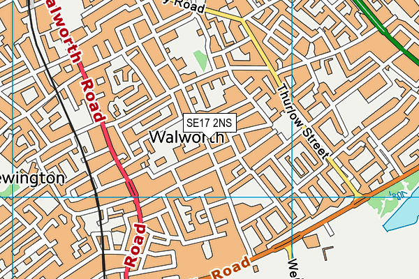 SE17 2NS map - OS VectorMap District (Ordnance Survey) SE17 2NS map - OS VectorMap District (Ordnance Survey)