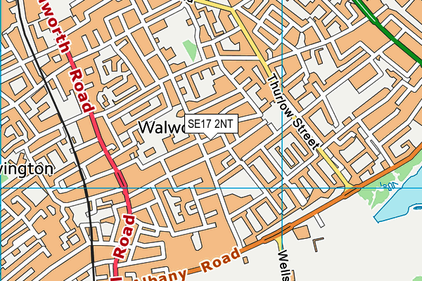 SE17 2NT map - OS VectorMap District (Ordnance Survey) SE17 2NT map - OS VectorMap District (Ordnance Survey)