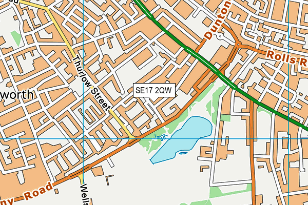 SE17 2QW map - OS VectorMap District (Ordnance Survey) SE17 2QW map - OS VectorMap District (Ordnance Survey)