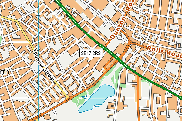 SE17 2RS map - OS VectorMap District (Ordnance Survey) SE17 2RS map - OS VectorMap District (Ordnance Survey)