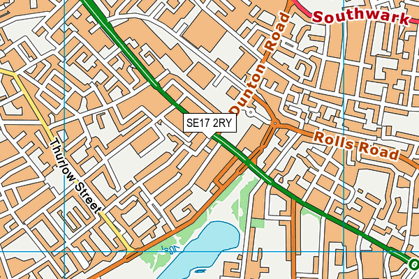 SE17 2RY map - OS VectorMap District (Ordnance Survey) SE17 2RY map - OS VectorMap District (Ordnance Survey)