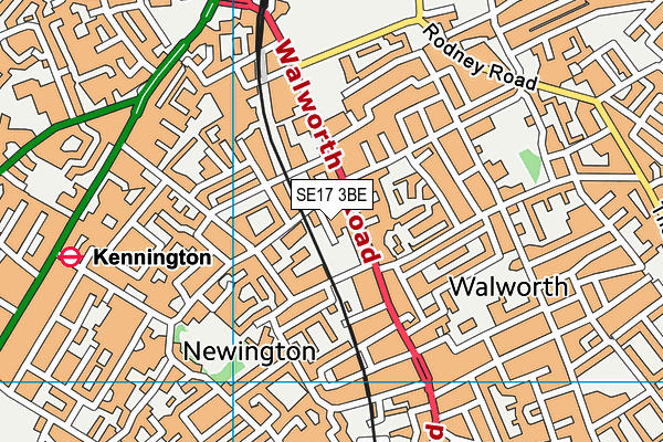 SE17 3BE map - OS VectorMap District (Ordnance Survey) SE17 3BE map - OS VectorMap District (Ordnance Survey)