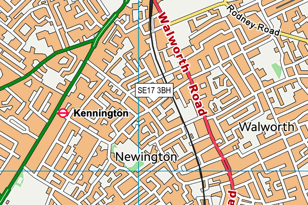 SE17 3BH map - OS VectorMap District (Ordnance Survey) SE17 3BH map - OS VectorMap District (Ordnance Survey)