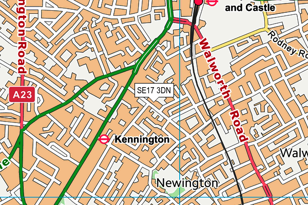 SE17 3DN map - OS VectorMap District (Ordnance Survey) SE17 3DN map - OS VectorMap District (Ordnance Survey)