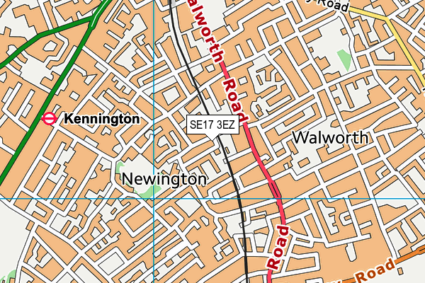SE17 3EZ map - OS VectorMap District (Ordnance Survey) SE17 3EZ map - OS VectorMap District (Ordnance Survey)