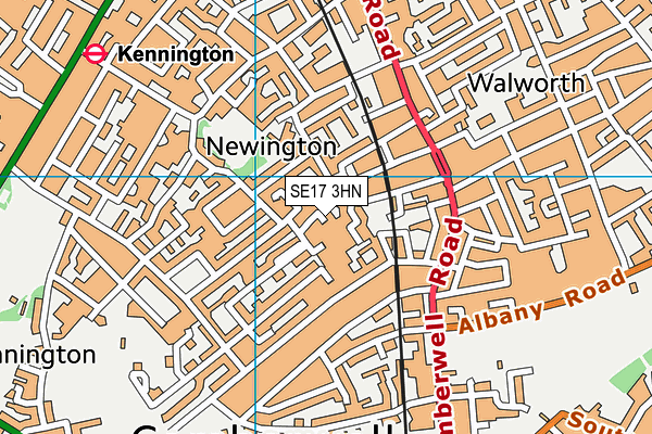 SE17 3HN map - OS VectorMap District (Ordnance Survey) SE17 3HN map - OS VectorMap District (Ordnance Survey)