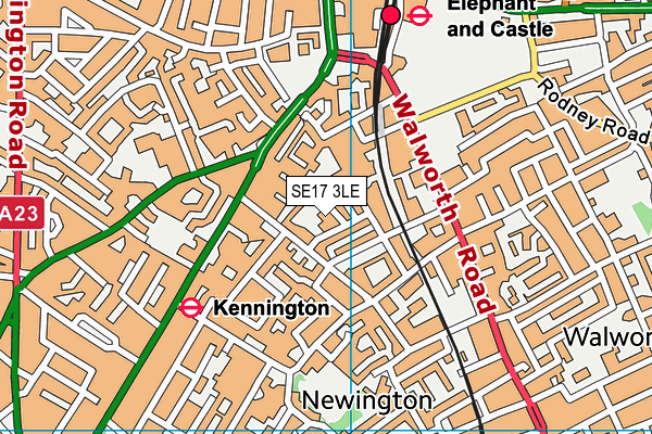 SE17 3LE map - OS VectorMap District (Ordnance Survey) SE17 3LE map - OS VectorMap District (Ordnance Survey)