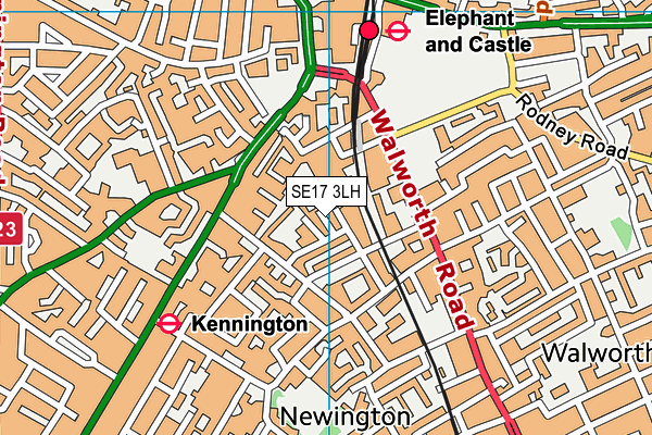 SE17 3LH map - OS VectorMap District (Ordnance Survey) SE17 3LH map - OS VectorMap District (Ordnance Survey)