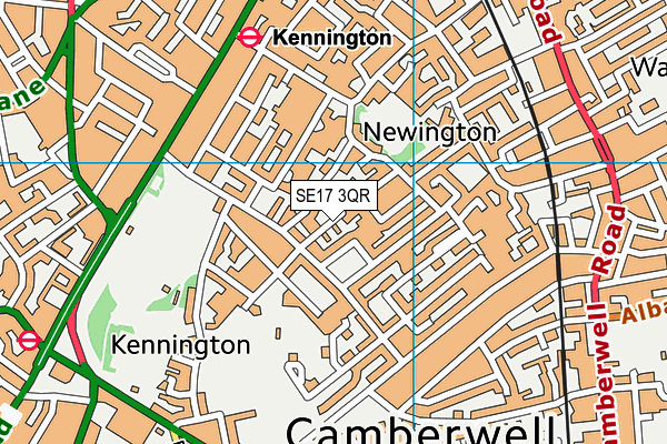 SE17 3QR map - OS VectorMap District (Ordnance Survey)