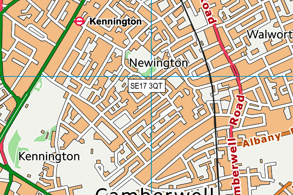 SE17 3QT map - OS VectorMap District (Ordnance Survey) SE17 3QT map - OS VectorMap District (Ordnance Survey)