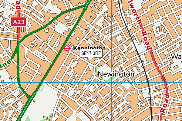 SE17 3RF map - OS VectorMap District (Ordnance Survey) SE17 3RF map - OS VectorMap District (Ordnance Survey)