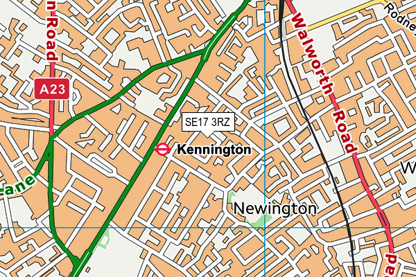 SE17 3RZ map - OS VectorMap District (Ordnance Survey) SE17 3RZ map - OS VectorMap District (Ordnance Survey)